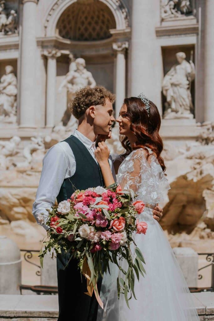 wedding fonain trevi