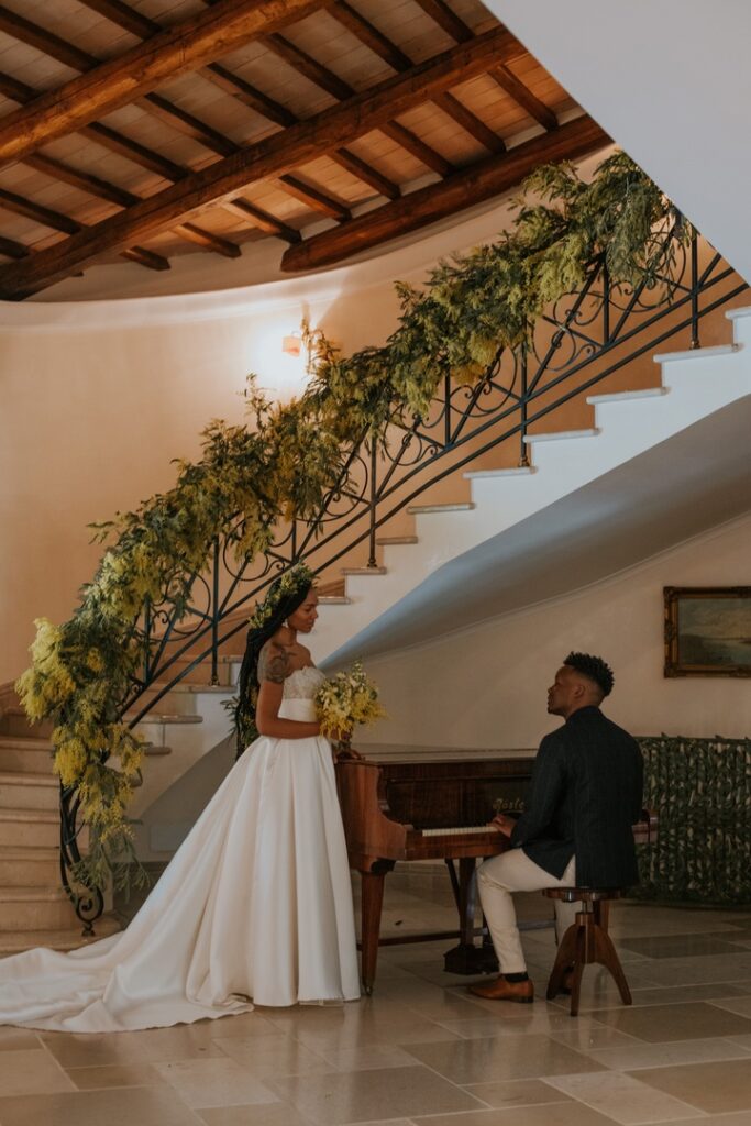Afro-American couple Wedding Rome photographer